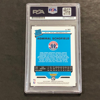 2019-20 Panini Optic #187 Admiral Schofield Signed Card AUTO 10 PSA Slabbed RC W