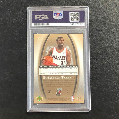 2005-06 Upper Deck Sweet Shot #82 Sebastian Telfair Signed Card AUTO PSA/DNA Sla