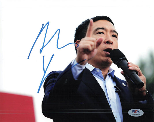 ANDREW YANG signed 8x10 photo PSA/DNA Autographed