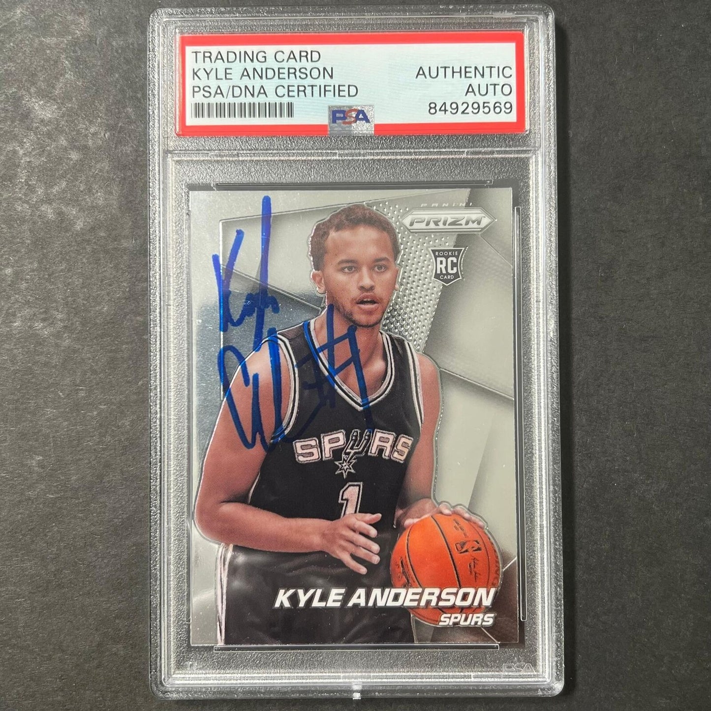 2014-15 Panini Prizm #275 Kyle Anderson Signed Card AUTO PSA/DNA Slabbed RC Spur