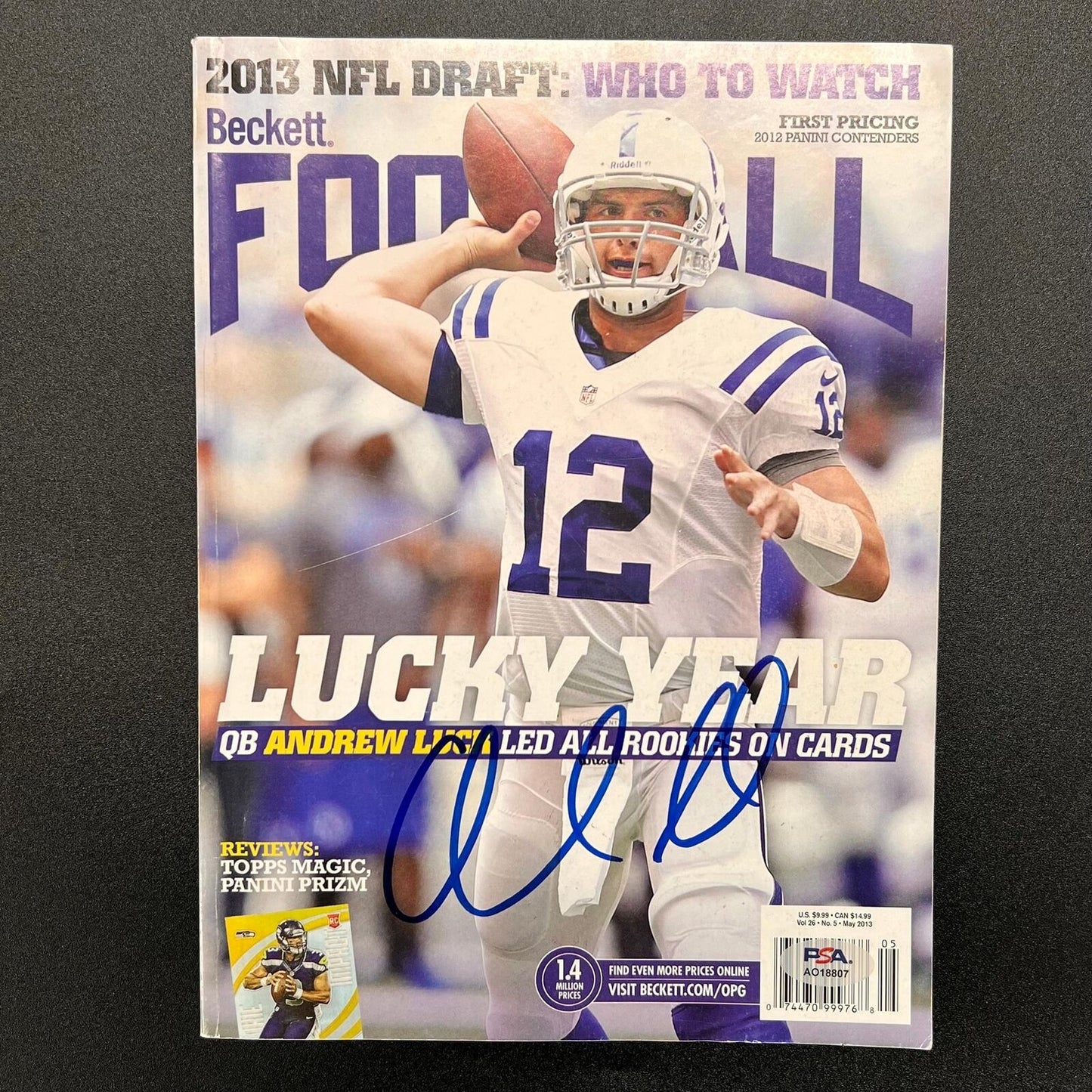 Andrew Luck signed Football Magazine PSA/DNA Indianapolis Colts Autographed