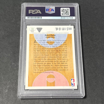 1991-92 Upper Deck #72 Robert Parish Signed AUTO 10 PSA Slabbed Celtics