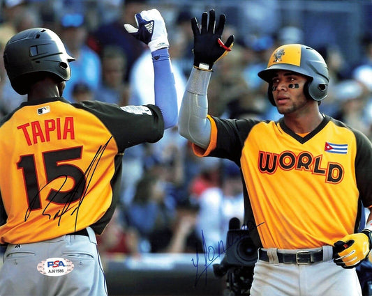 Raimel Tapia Yoan Moncada signed 8x10 photo Colorado Rockies Chicago White Sox P