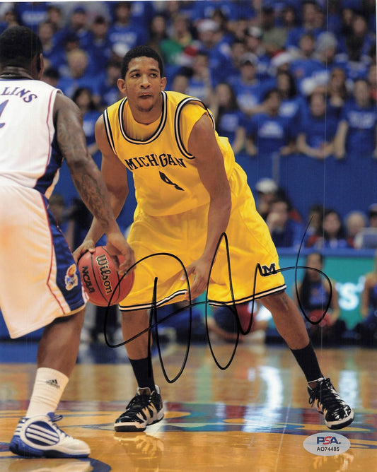 Darius Morris Signed 8x10 Photo PSA Michigan Wolverines