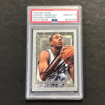1994 Topps Donyell Marshall Signed Card AUTO PSA/DNA Slabbed Timberwolves