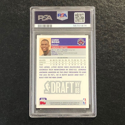 2003 Topps #224 Chris Bosh PSA 10 GEM-MT Draft Pick
