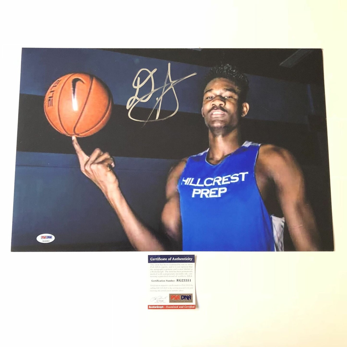 DeAndre Ayton signed 12x18 photo PSA/DNA Phoenix Suns Autographed