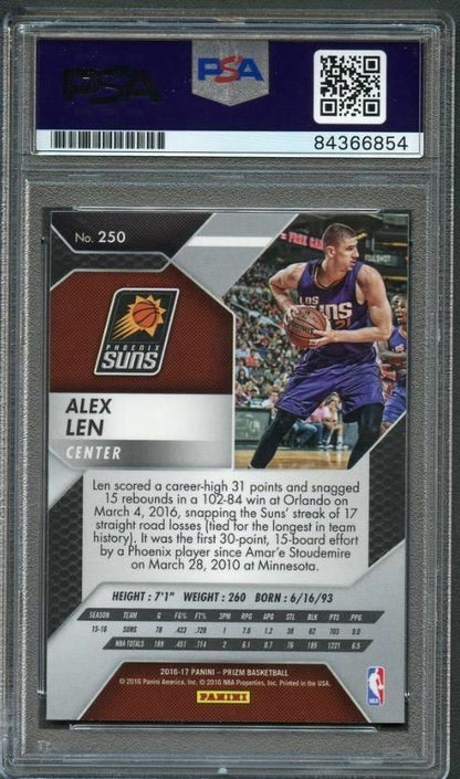 2016-17 Panini Prizm #250 Alex Len Signed Card AUTO PSA Slabbed Suns