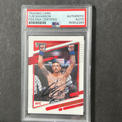 2022 Panini Donruss #159 Cub Swanson Signed Card AUTO PSA Slabbed UFC