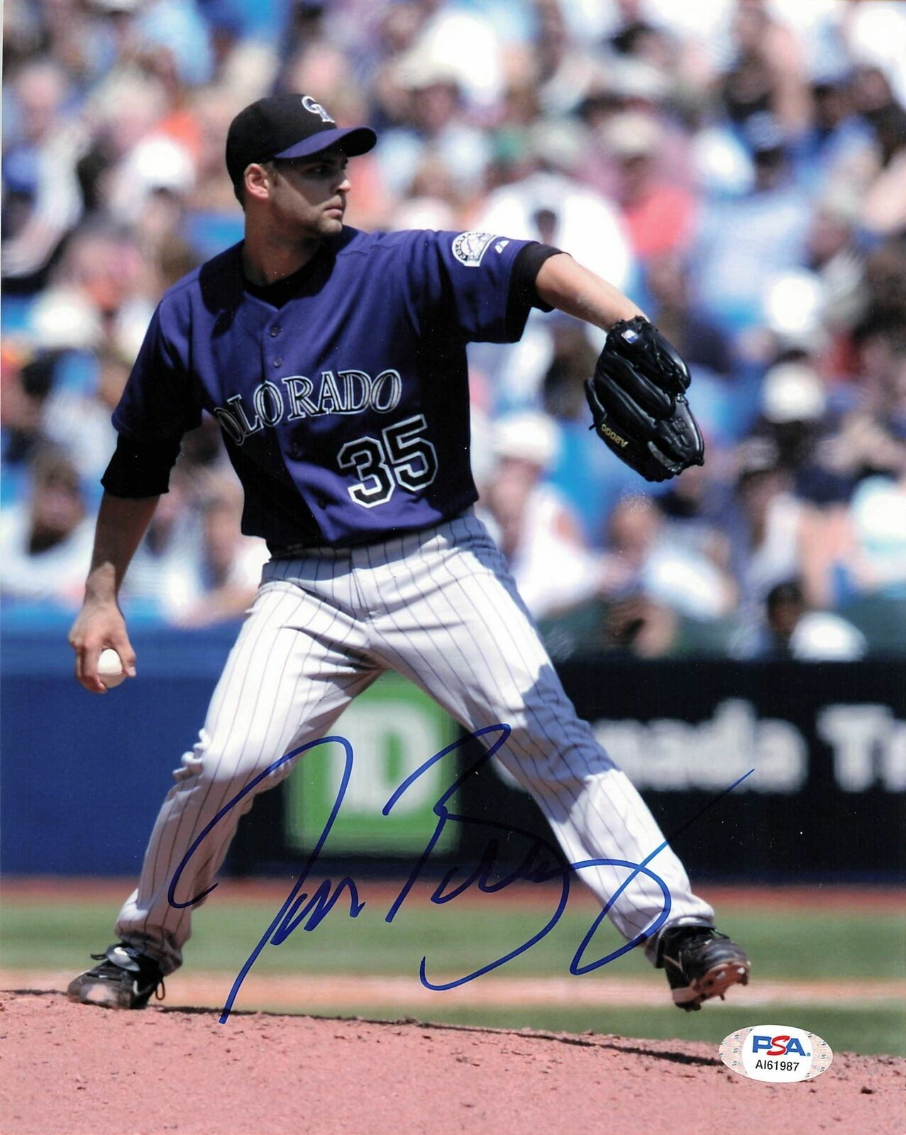 TAYLOR BUCHHOLZ signed 8x10 photo PSA/DNA Colorado Rockies Autographed