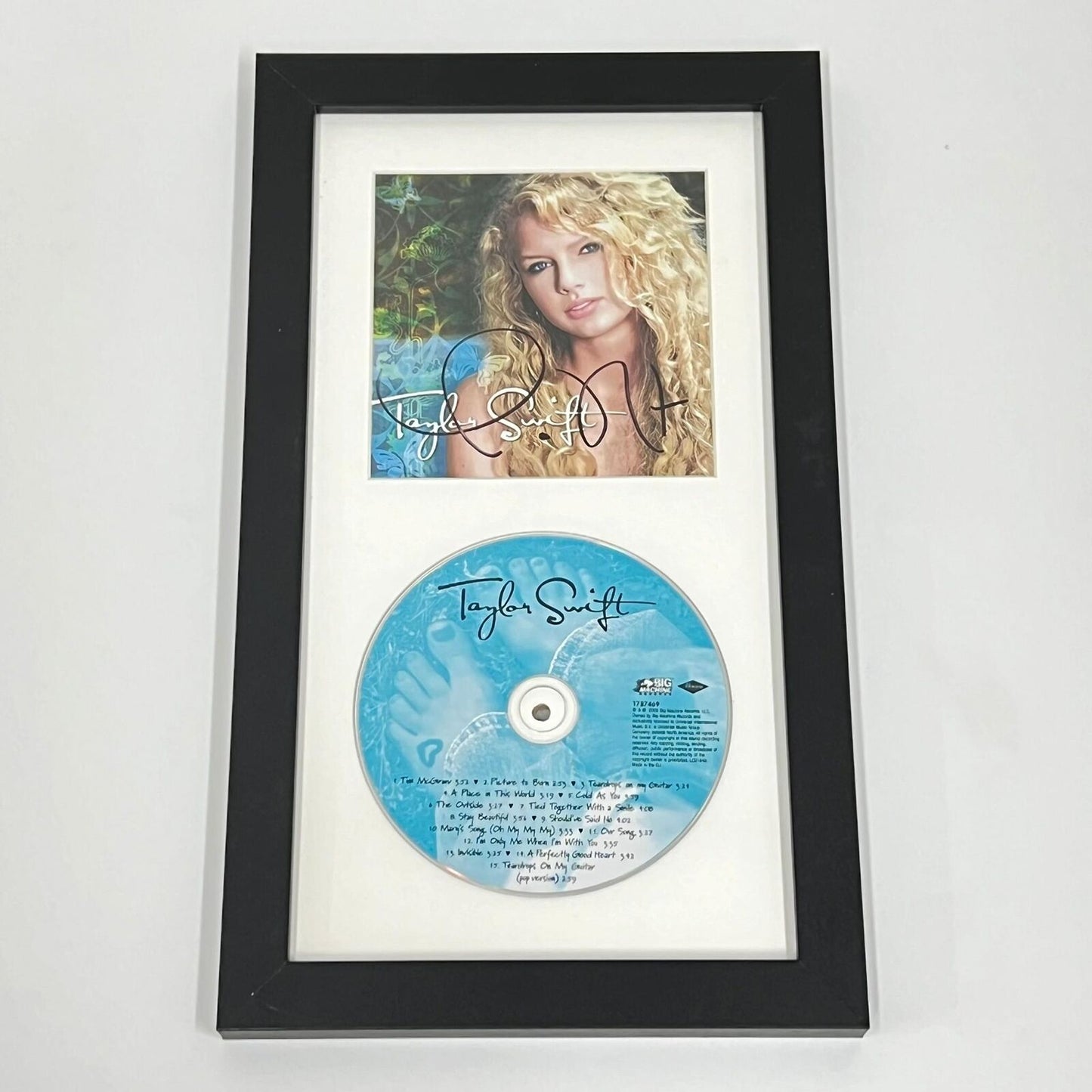 Taylor Swift Signed CD Cover Framed 1st Studio Album LOA AUTO PSA/DNA Taylor Swi