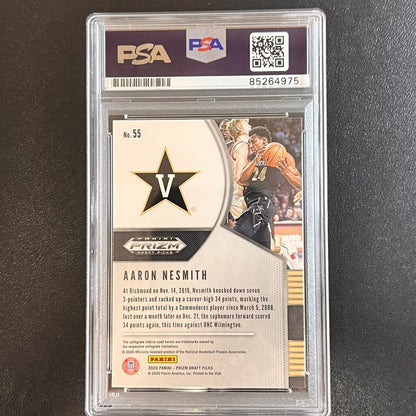 2020 Panini Prizm Draft Picks #55 Aaron Nesmith Signed Card AUTO PSA Slabbed RC
