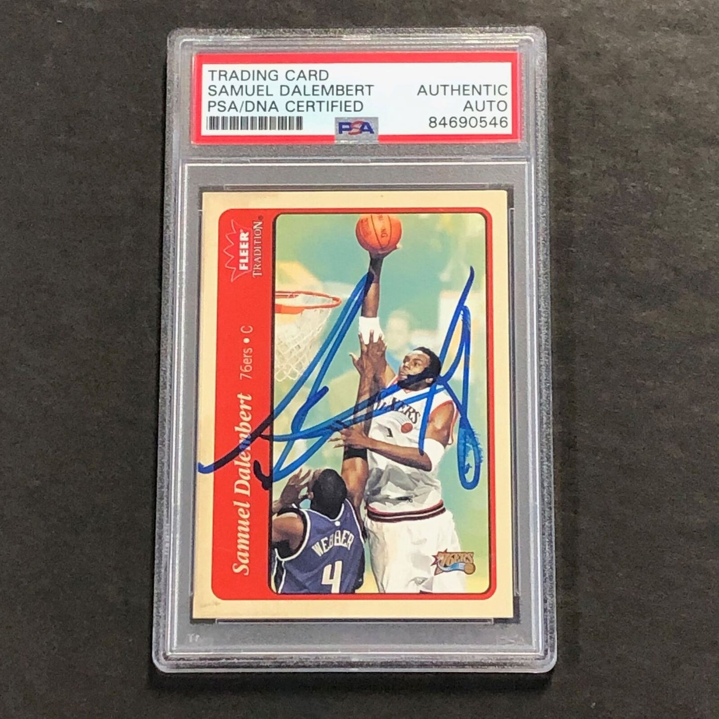2004-05 Fleer Tradition Basketball #109 Samuel Dalembert Signed Card AUTO PSA Sl