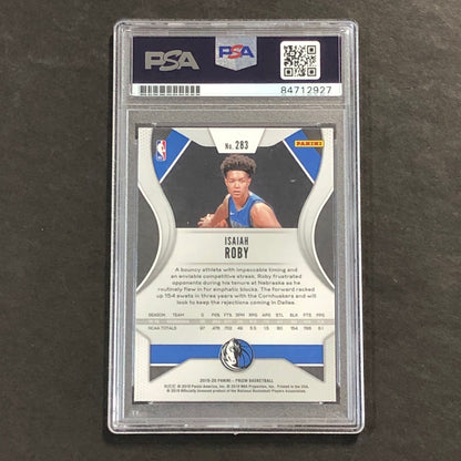 2019-20 Panini Prizm #283 Isaiah Roby Signed Card AUTO PSA Slabbed RC Mavericks