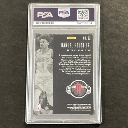 2019-20 Panini Illusions #82 DANUEL HOUSE Signed Card AUTO PSA Slabbed Rockets
