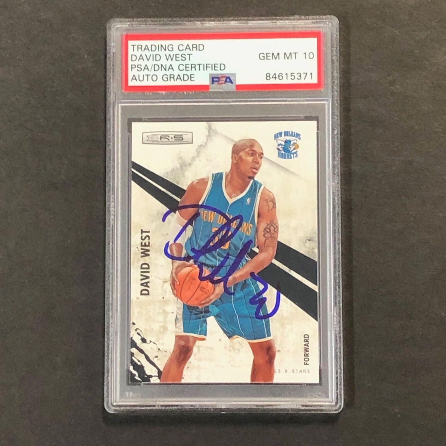 2010-11 Rookies & Stars #63 David West Signed AUTO 10 PSA Slabbed Hornets