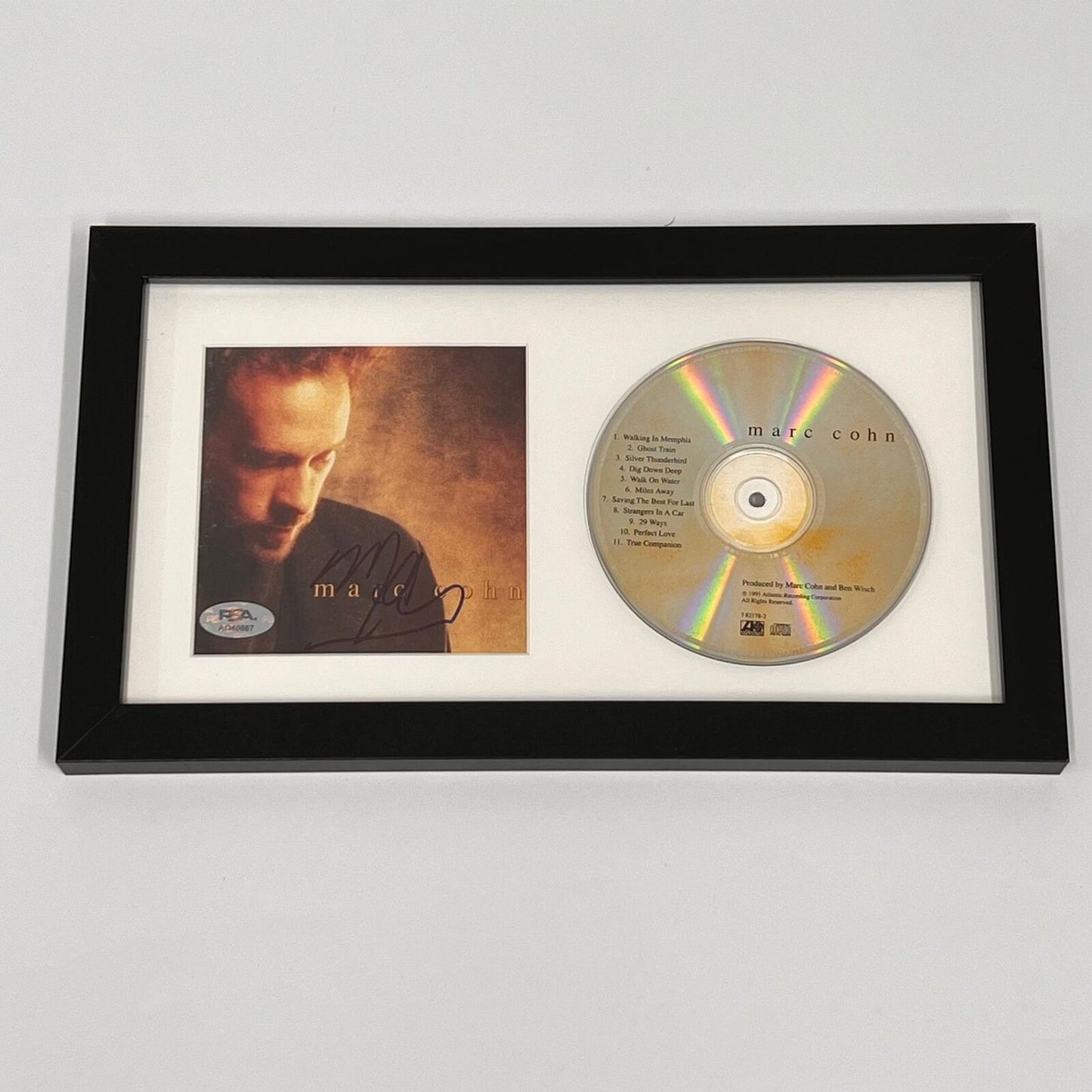 Marc Cohn Signed Marc Cohn Album CD Cover Framed PSA/DNA Autographed Musician