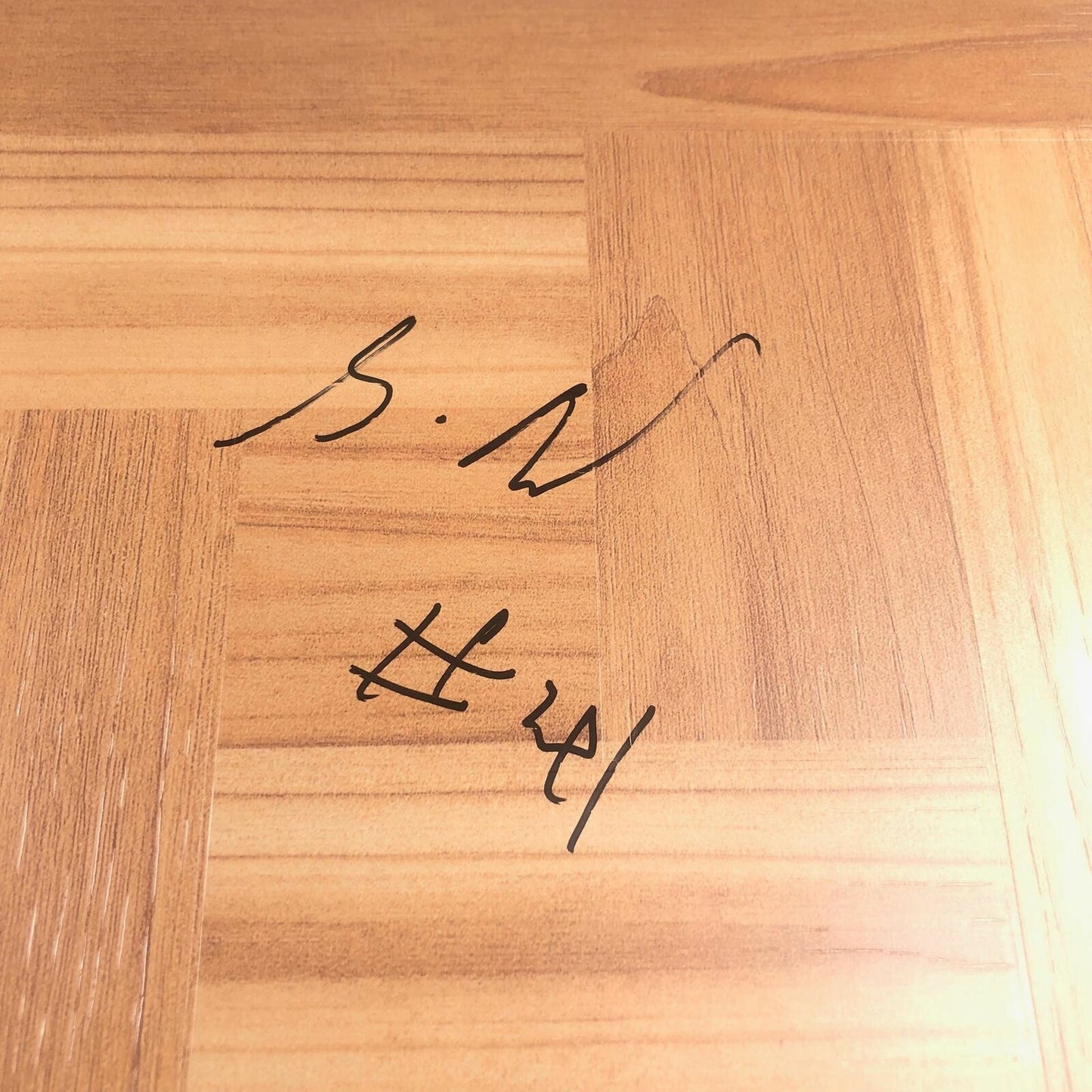 Saddiq Bey Signed Floorboard JSA Detroit Pistons Autographed