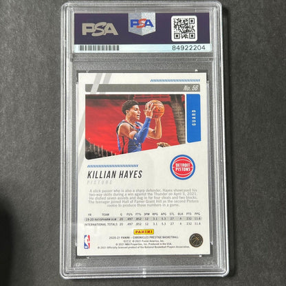 2020-21 Panini Chronicles Prestige #56 Killian Hayes Signed Card AUTO 10 PSA Sla
