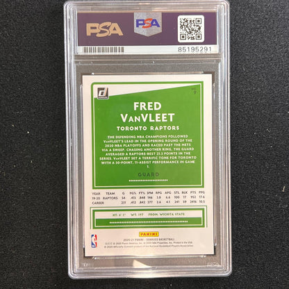 2019-20 Panini Donruss #9 Fred VanVleet Signed Card AUTO PSA Slabbed Raptors