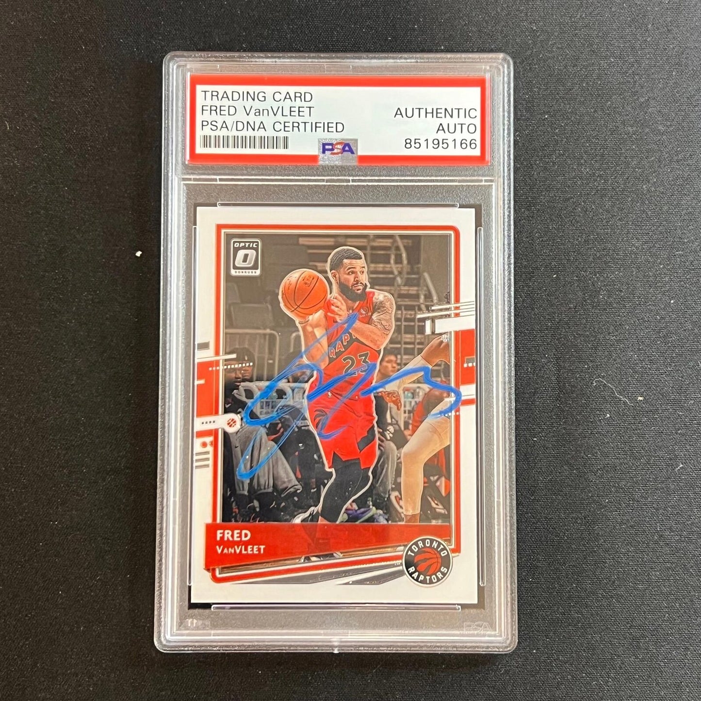 2020-21 Panini Donruss Optic #131 Fred VanVleet Signed Card AUTO PSA Slabbed Rap