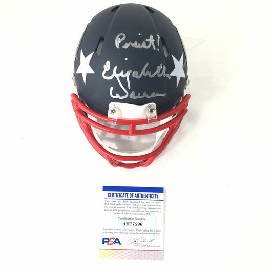 Elizabeth Warren signed mini helmet PSA/DNA Politician autographed