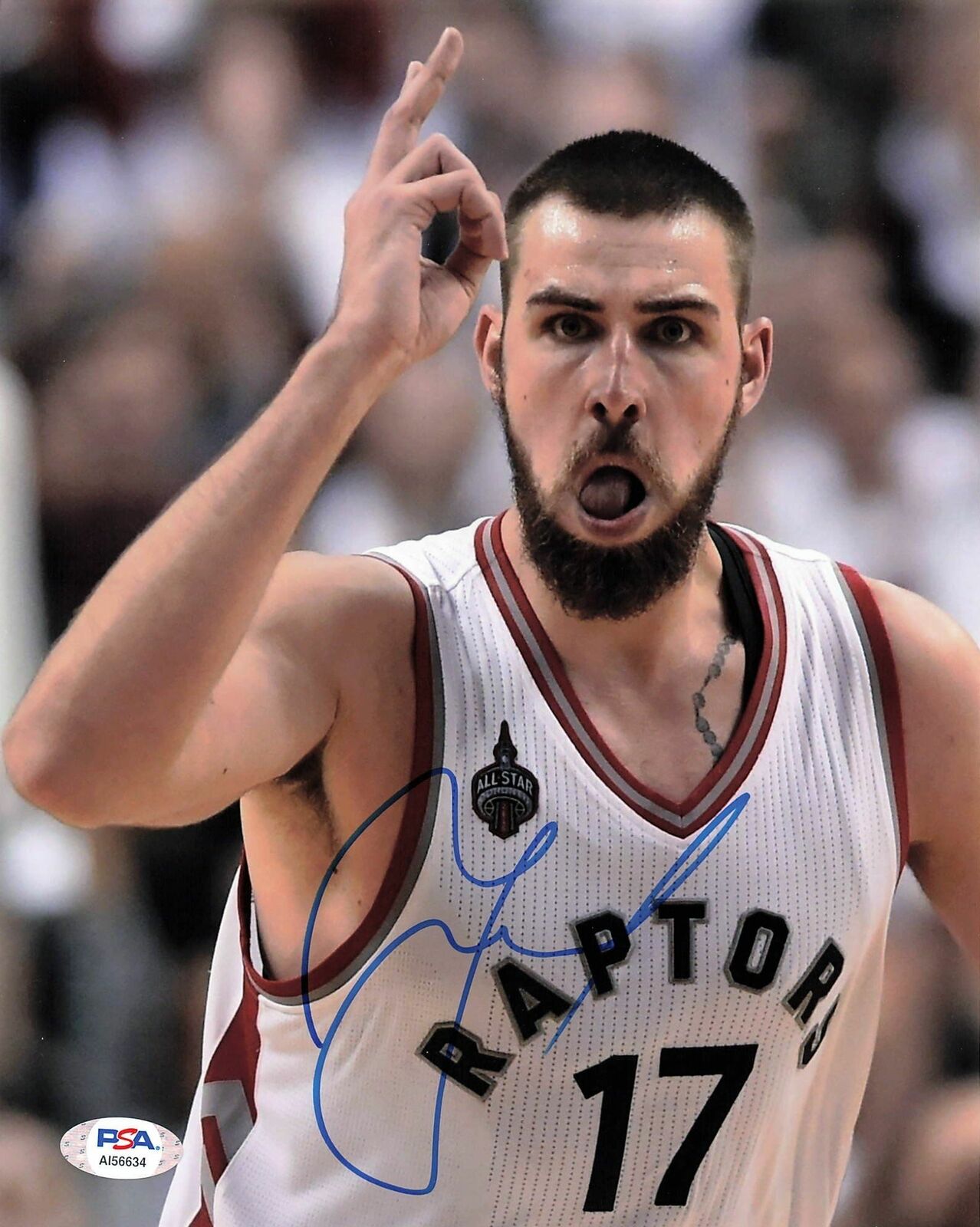 Jonas Valanciunas signed 8x10 photo PSA/DNA Toronto Raptors Autographed