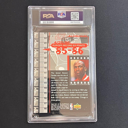 1999 Upper Deck MJ Retires Jumbo-85/86 Timeframe #2 Michael Jordan PSA EX MT 6 B