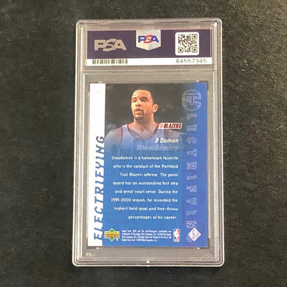 2000-01 Upper Deck MVP Electrifying #E3 DAMON STOUDAMIRE Signed Card AUTO PSA Sl
