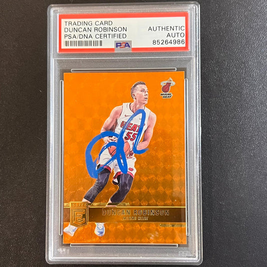 2021-22 Panini Donruss Elite #149 Duncan Robinson Signed Card AUTO PSA Slabbed H