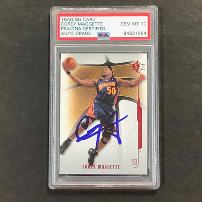 2008-09 Upper Deck SP #50 Corey Maggette Signed Card AUTO 10 PSA Slabbed Warrior