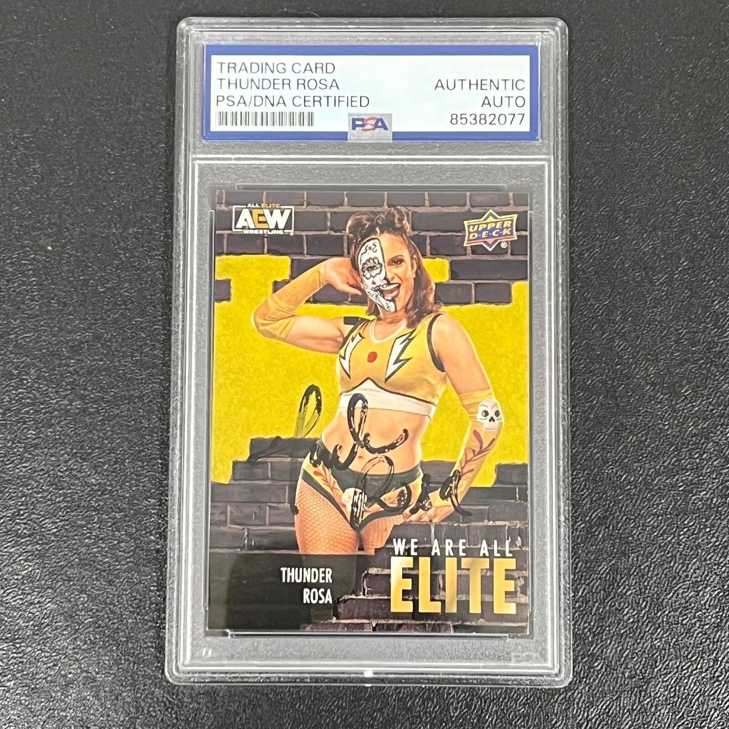 2023 Upper Deck AEW #AE-27 Thunder Rosa Signed Card AUTO PSA/DNA Slabbed WWE