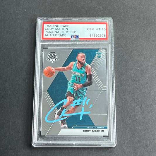 2019-20 Panini Mosaic #240 Cody Martin Signed Card AUTO PSA/DNA Slabbed RC Horne