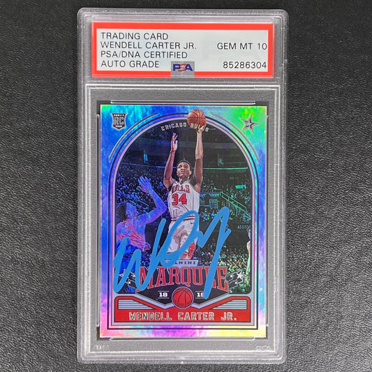 2018-19 Panini Chronicles Marquee #259 Wendell Carter Jr. Signed Card AUTO AUTO