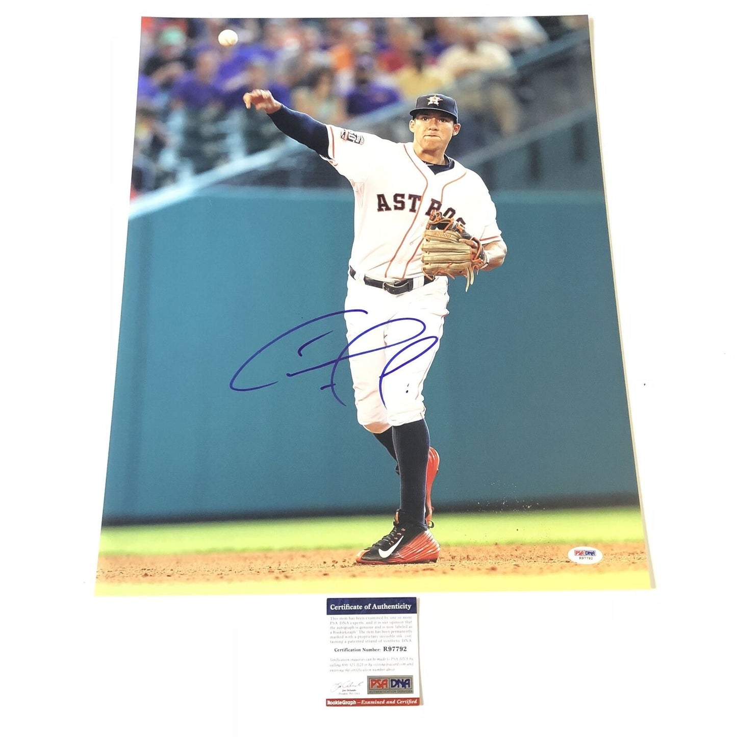 Carlos Correa signed 16x20 photo PSA/DNA Houston Astros Autographed Rookie Graph