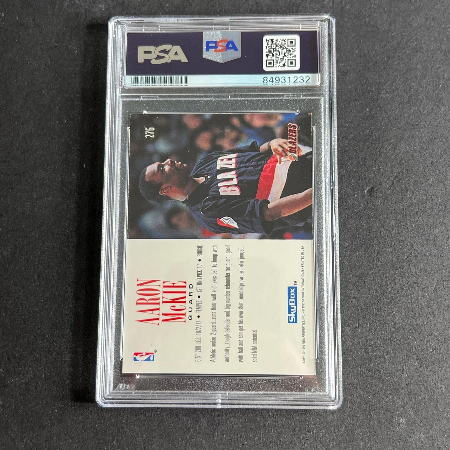 1994-95 Skybox Rookie #276 Aaron McKie Signed Card AUTO PSA Slabbed Blazers