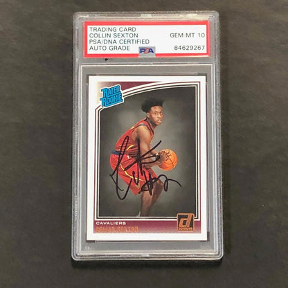 2018-19 Panini Donruss #180 Collin Sexton Signed Card AUTO 10 PSA Slabbed Cavali