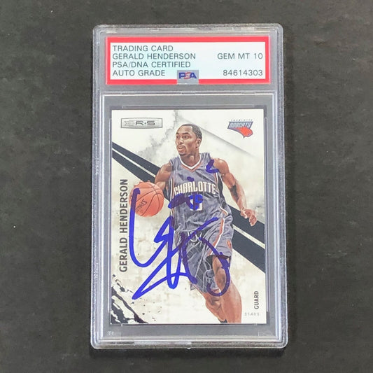 2010-11 Panini Rookies & Stars #37 Gerald Henderson Signed AUTO 10 PSA Slabbed B