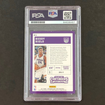 2016-17 Panini Contenders #6 Buddy Hield Signed Card AUTO PSA Slabbed RC Pelican