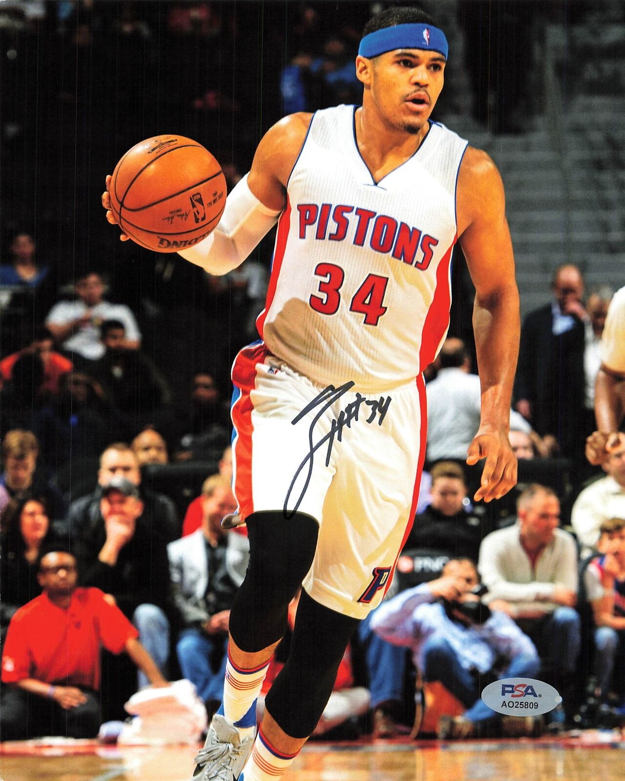 TOBIAS HARRIS signed 8x10 photo PSA/DNA Detroit Pistons Autographed