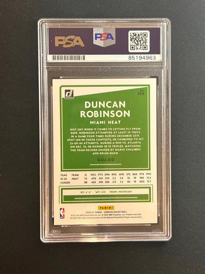 2020-21 Donruss #158 Duncan Robinson Signed Card AUTO PSA Slabbed Heat