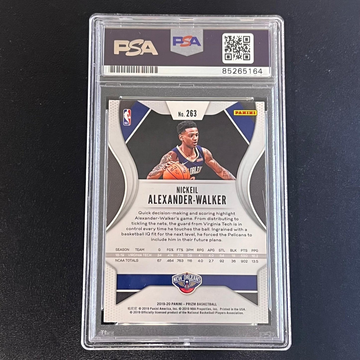 2019-20 Panini Prizm #263 Nickeil Alexander Walker Signed Card AUTO PSA Slabbed