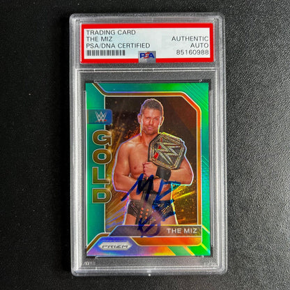 2022 Panini Prizm GOLD #5 The Miz Signed Card AUTO PSA Slabbed WWE