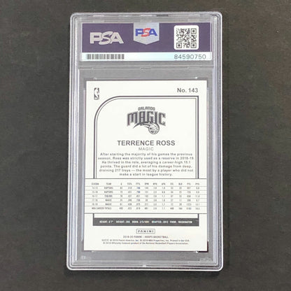 2019-20 NBA Hoops #143 Terrence Ross Signed Card AUTO PSA Slabbed Magic