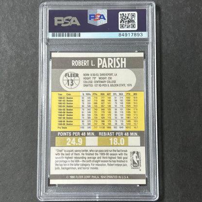 1990 Fleer #13 Robert Parish Auto Signed Card PSA/DNA Encapsulated Boston Celtic