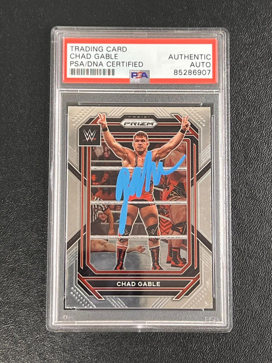 2023 Panini Prizm WWE #103 Chad Gable Signed Card PSA/DNA Slabbed AUTO Wrestler