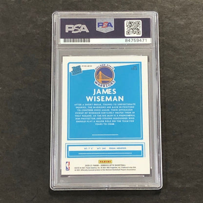 2020 Panini Hoops #152 Blue Shock JAMES WISEMAN Signed Card AUTO PSA Slabbed RC