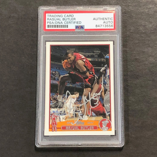 2003-04 Topps #102 Rasual Butler Signed Card PSA Slabbed