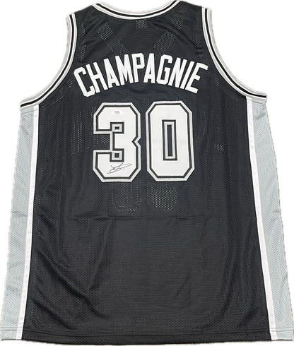Julian Champagnie Signed Jersey PSA San Antonio Spurs Autographed