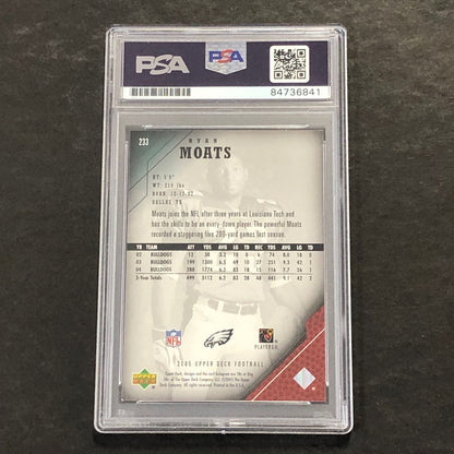 2005 Upper Deck Football #233 Ryan Moats Signed Card PSA Slabbed Auto Eagles